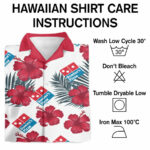 Dominos pizza hawaiian shirt care instruction