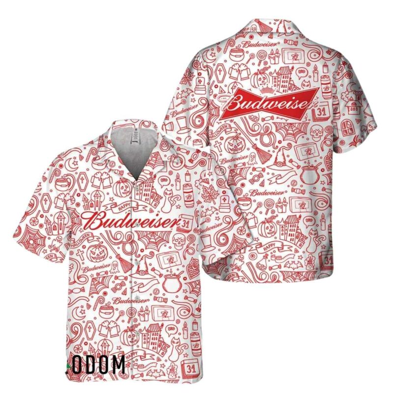Doodle Art Budweiser Beer Hawaiian Shirt