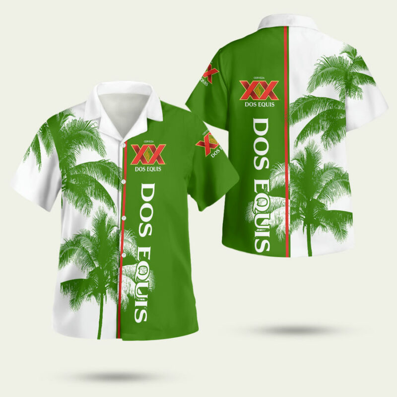 Dos Equis Beer Palm Tree Hawaiian Shirt
