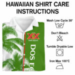 Dos equis beer palm tree hawaiian shirt care instructions
