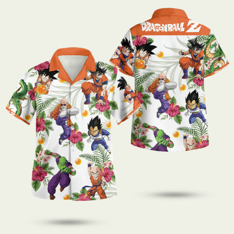 Dragon Ball Z Characters Son Goku Vegeta Tropica Hawaiian Shirt