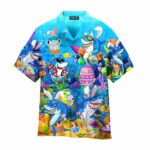 Easter Shark Lets Enjoy Easter With Sharks Hawaiian Shirt