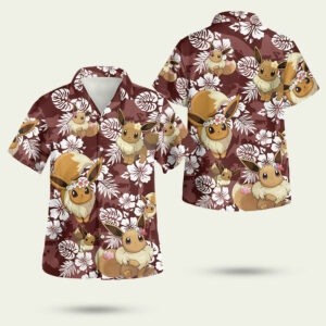 Eevee pokemon anime summer hawaiian shirt