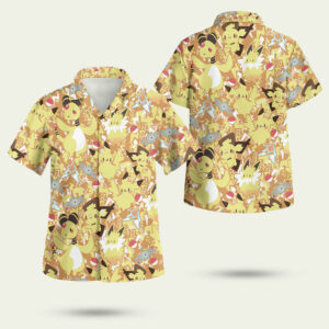 Electric type pokemon hawaiian shirt