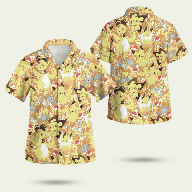 Electric Type Pokemon Hawaiian Shirt