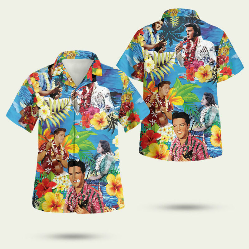 Elvis Presley Blue Hawaiian Shirt