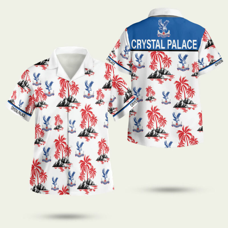 Epl Crystal Palace Floral Hawaiian Shirt