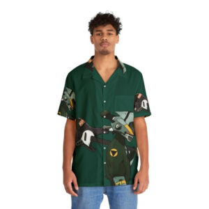 FLCL Guitar Anime Hawaiian Shirt Front