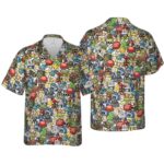 Fallout Emoji Collage Hawaiian Shirt