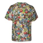 Fallout Emoji Collage Hawaiian Shirt Back