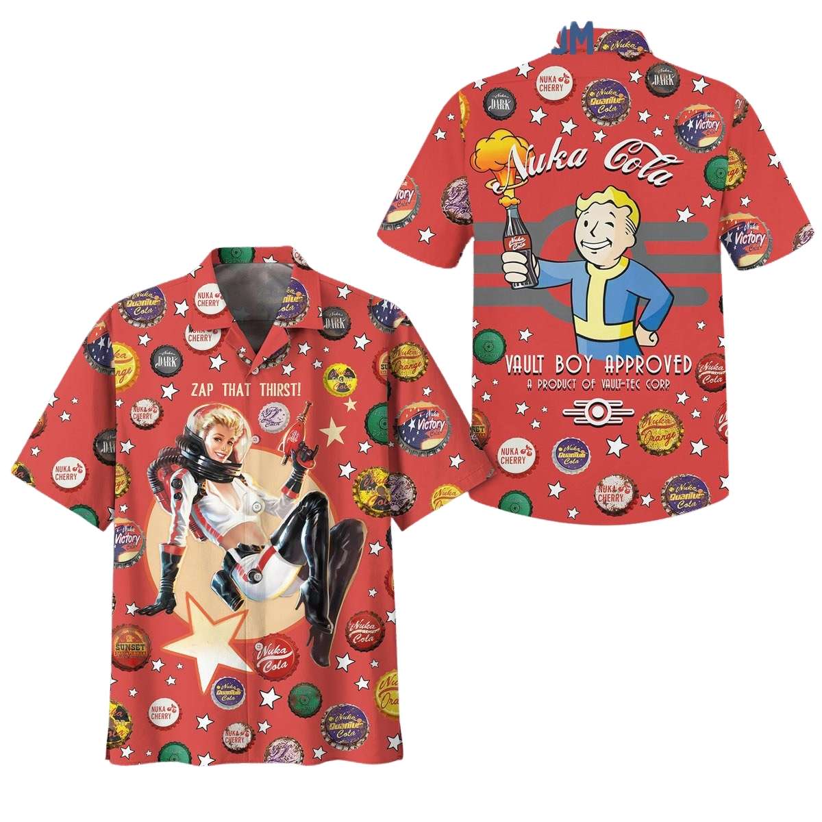Fallout Nuka Cola Zap That Thirst Vault Boy Approved Hawaiian Shirt
