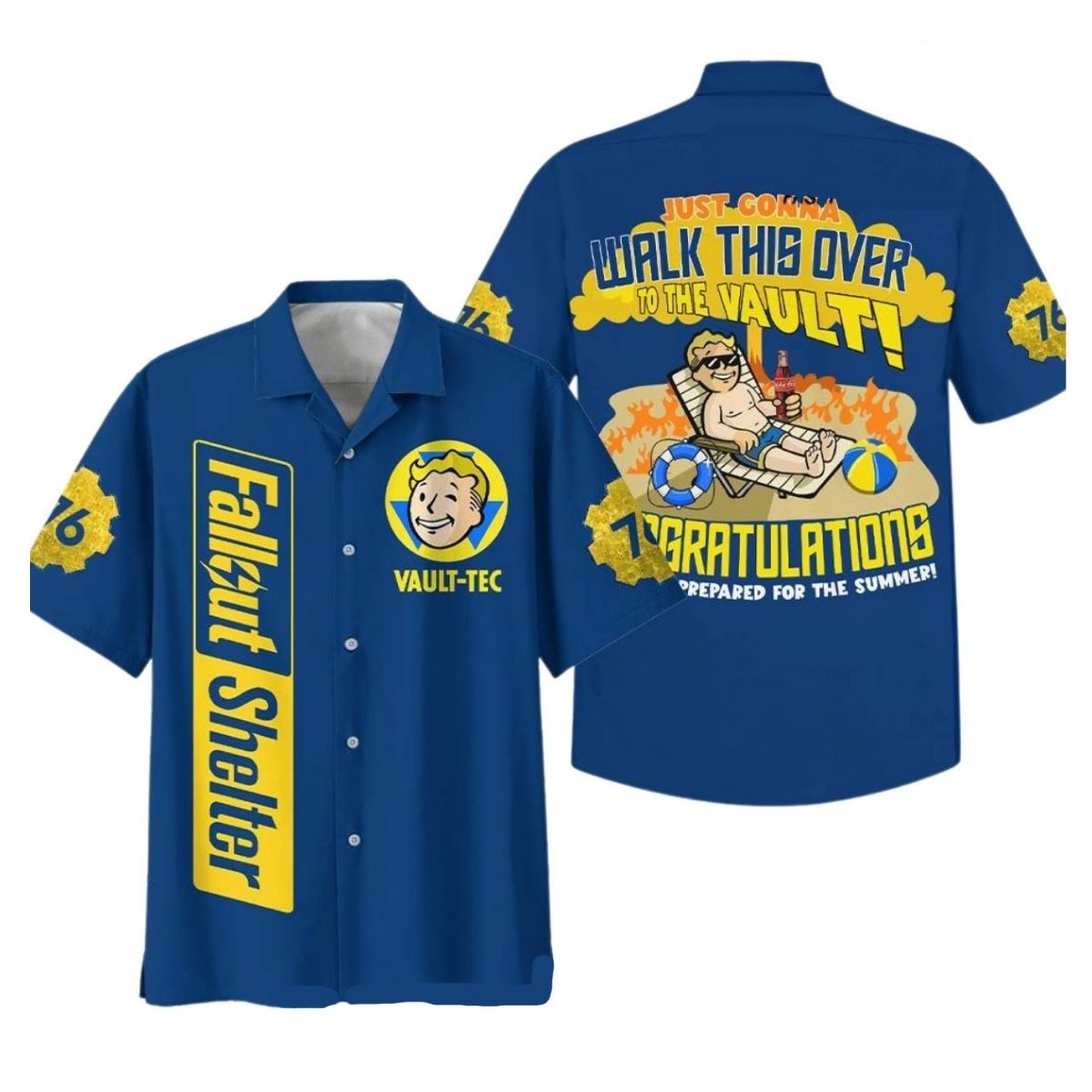 Fallout Shelter Just Gonna Walk This Over Hawaiian Shirt