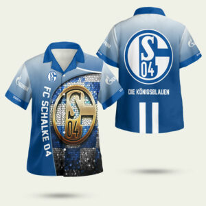 Fc schalke 04 die konigsblauen hawaiian shirt