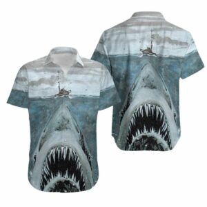 Ferocious Jaws Shark Mouth Hawaiian Shirt