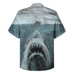 Ferocious Jaws Shark Mouth Hawaiian Shirt Back