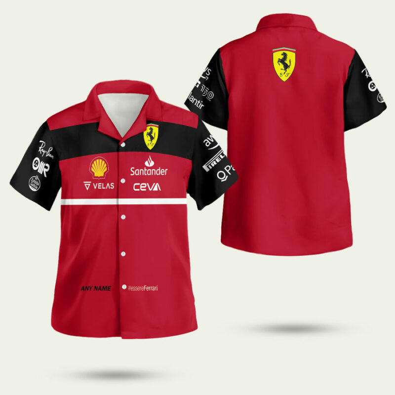 Ferrari F1 Racing Team Custom Hawaiian Shirt