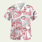 Fireball whisky white red hawaiian shirt front
