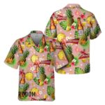 Floral Pineapple Budweiser Beer Hawaiian Shirt
