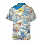 Fly Away Plane Hawaiian Shirt Back