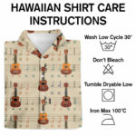 For ukulele lover hawaiian shirt care instruction