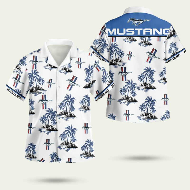 Ford Mustang Logo Hawaiian Shirt