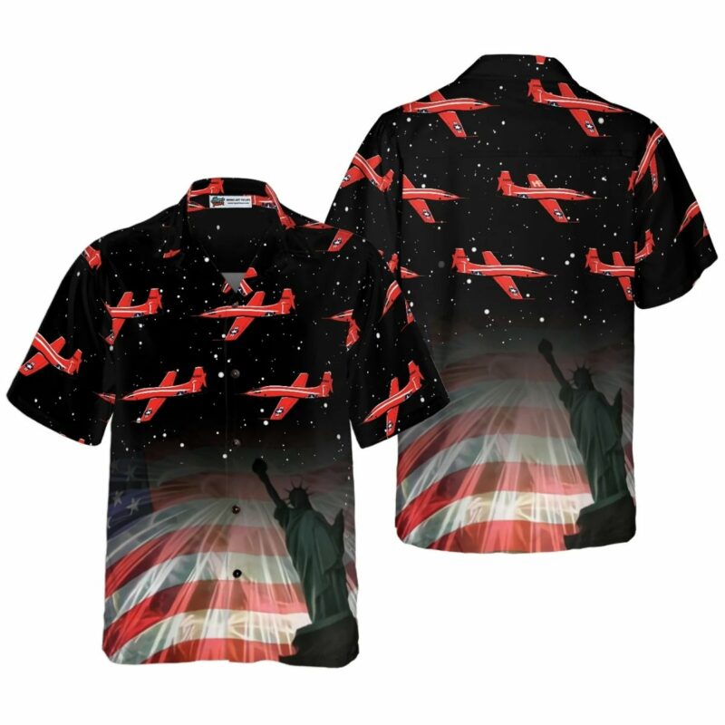 Fourth Of July Aircraft Hawaiian Shirt