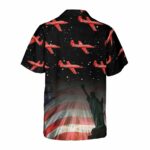 Fourth Of July Aircraft Hawaiian Shirt Back