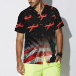 Fourth Of July Aircraft Hawaiian Shirt Front 1