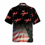 Fourth Of July Aircraft Hawaiian Shirt Front