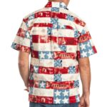 Freedom Patriotic American Flag Hawaiian Shirt Back