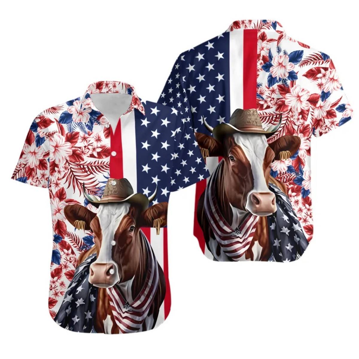 Funny Ayrshire Cow Hawaiian Shirt
