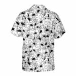 Funny Cow Doodle Pattern Hawaiian Shirt Back