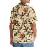 Funny Dinosaur Tyrannosaurus Rex Dino Summer Hawaiian Shirt Back 1