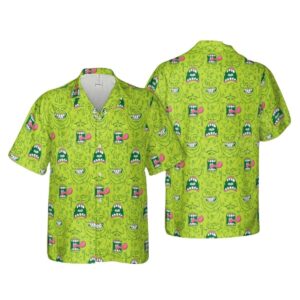Funny Face Expression Slimer Ghostbusters Hawaiian Shirt
