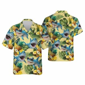 Funny Shark Pineapple Tropical Hawaiian Shirt