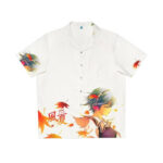 Fuuka Anime White Pattern Hawaiian Shirt