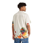 Fuuka Anime White Pattern Hawaiian Shirt Back 1
