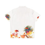 Fuuka Anime White Pattern Hawaiian Shirt Back