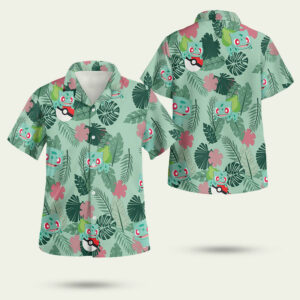 Gearhumans bulbasaur pokemon hawaiian shirt