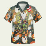 Ghost muppets halloween funny hawaiian shirt front