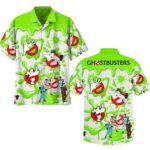 Ghostbusters Green Hawaiian Shirt