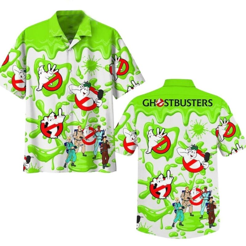 Ghostbusters Green Hawaiian Shirt