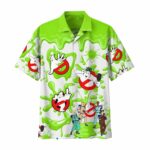 Ghostbusters Green Hawaiian Shirt Front