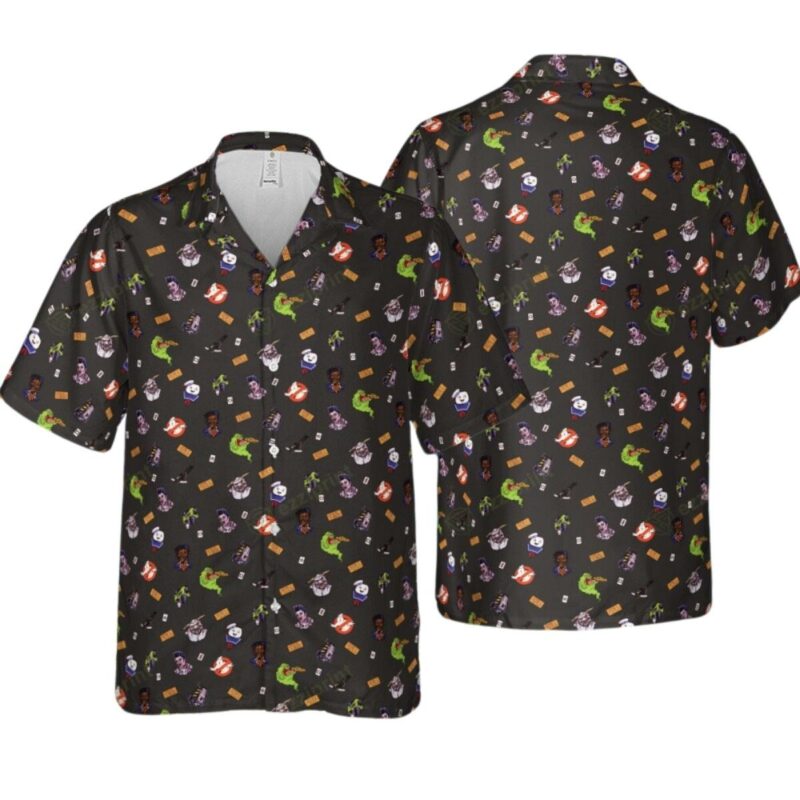 Ghostbusters Icon Pattern Hawaiian Shirt