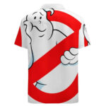 Ghostbusters White Pattern Hawaiian Shirt Back