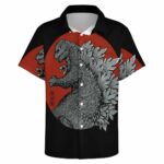 Godzilla Monster King Beach Shirt Front