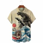 Godzilla Monster Retro Hawaiian Shirt
