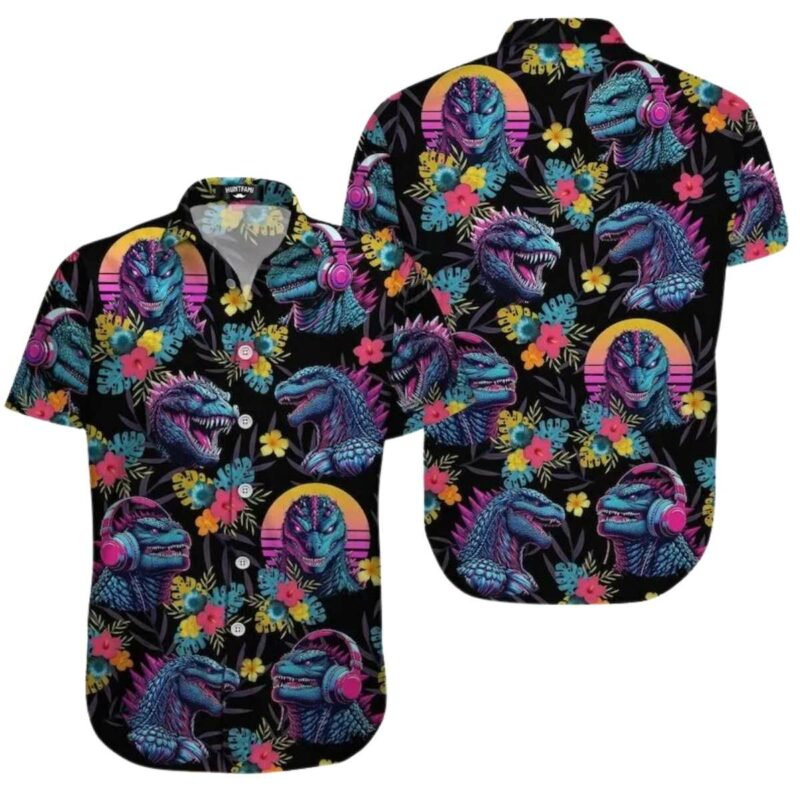 Godzilla Monster Vintage Hawaiian Shirt