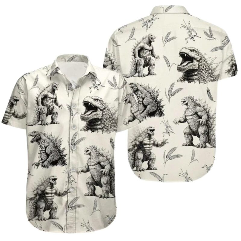 Godzilla Movie Vacation Hawaiian Shirt