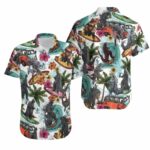 Godzilla Tropical Summer Beach Hawaiian Shirt